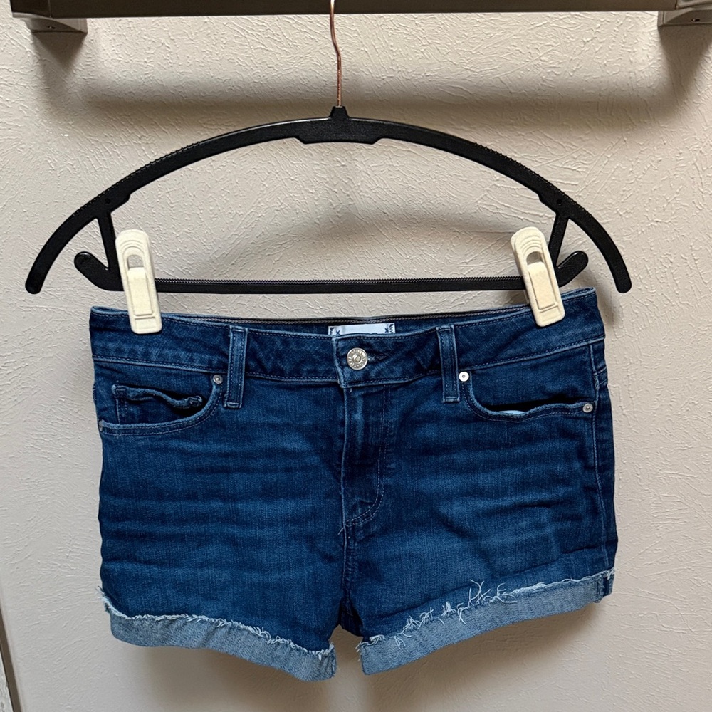 PAIGE Dark Blue Jean Shorts
